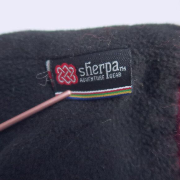 SHERPA ADVENTURE GEAR Tashi Wool Knit Beanie Hat OS Chullo Lined Gray Maroon Red - Picture 5 of 7